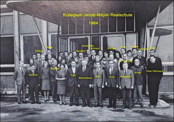Kollegium Jacob Mayer Realschule 1964