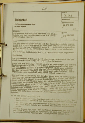 Beschluss zur Auflösung